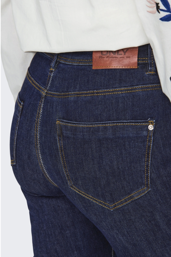 ONLWAUW HW FLARED RINSE DNM GUA030 15230472 DARK BLUE DENIM